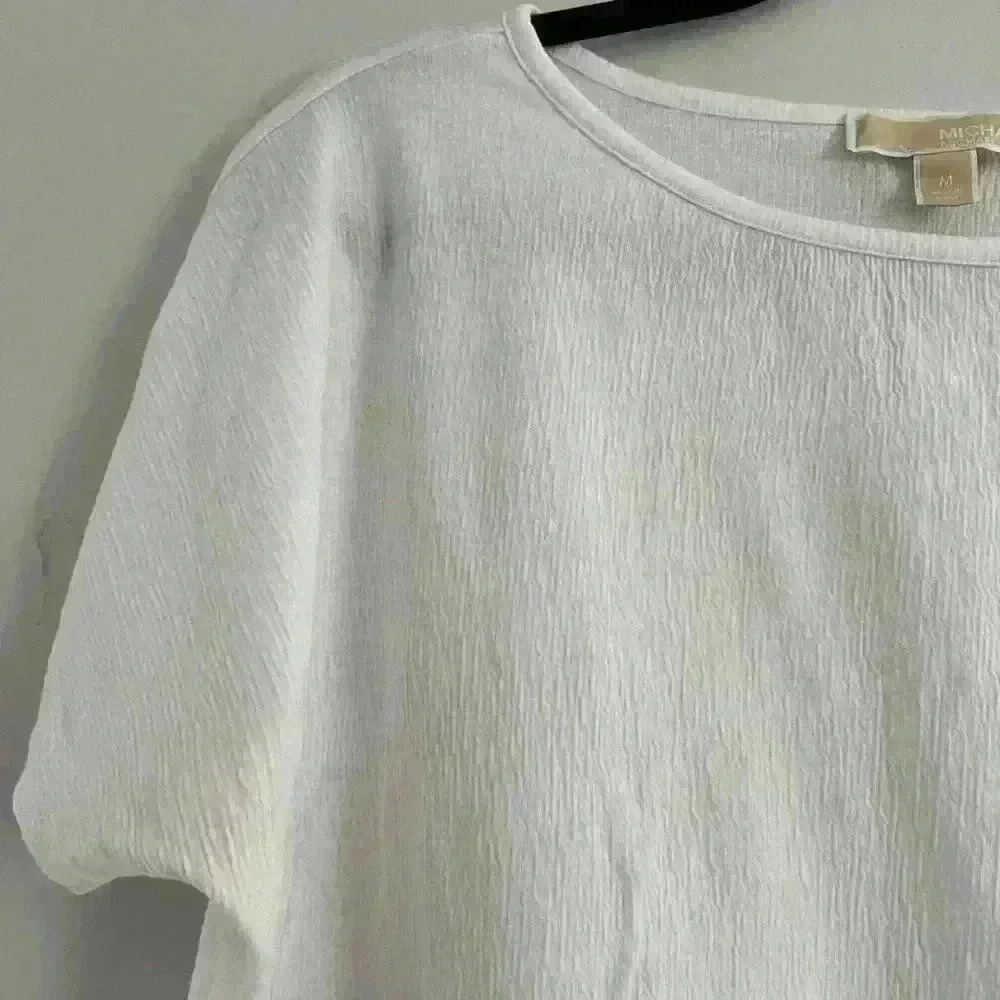 Michael Kors white top with tie - Picture 3 of 5